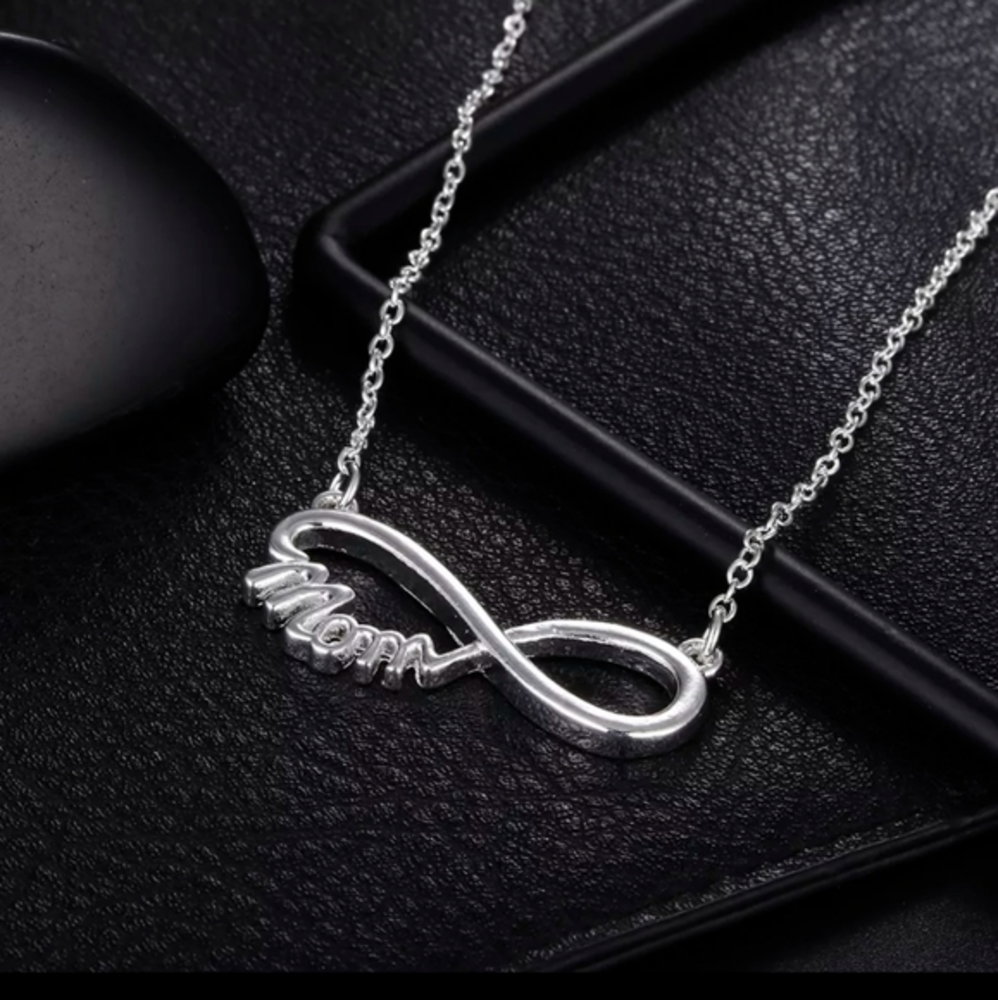 Silver Plated Infinity‎ Mom Mothers Day Necklace